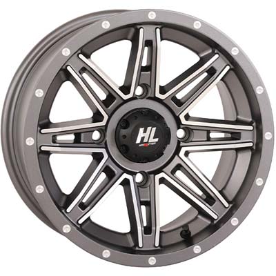 14x7 4/137 4+3 (+10mm) High Lifter HL22 Wheel - Gun Metal Grey-Mach